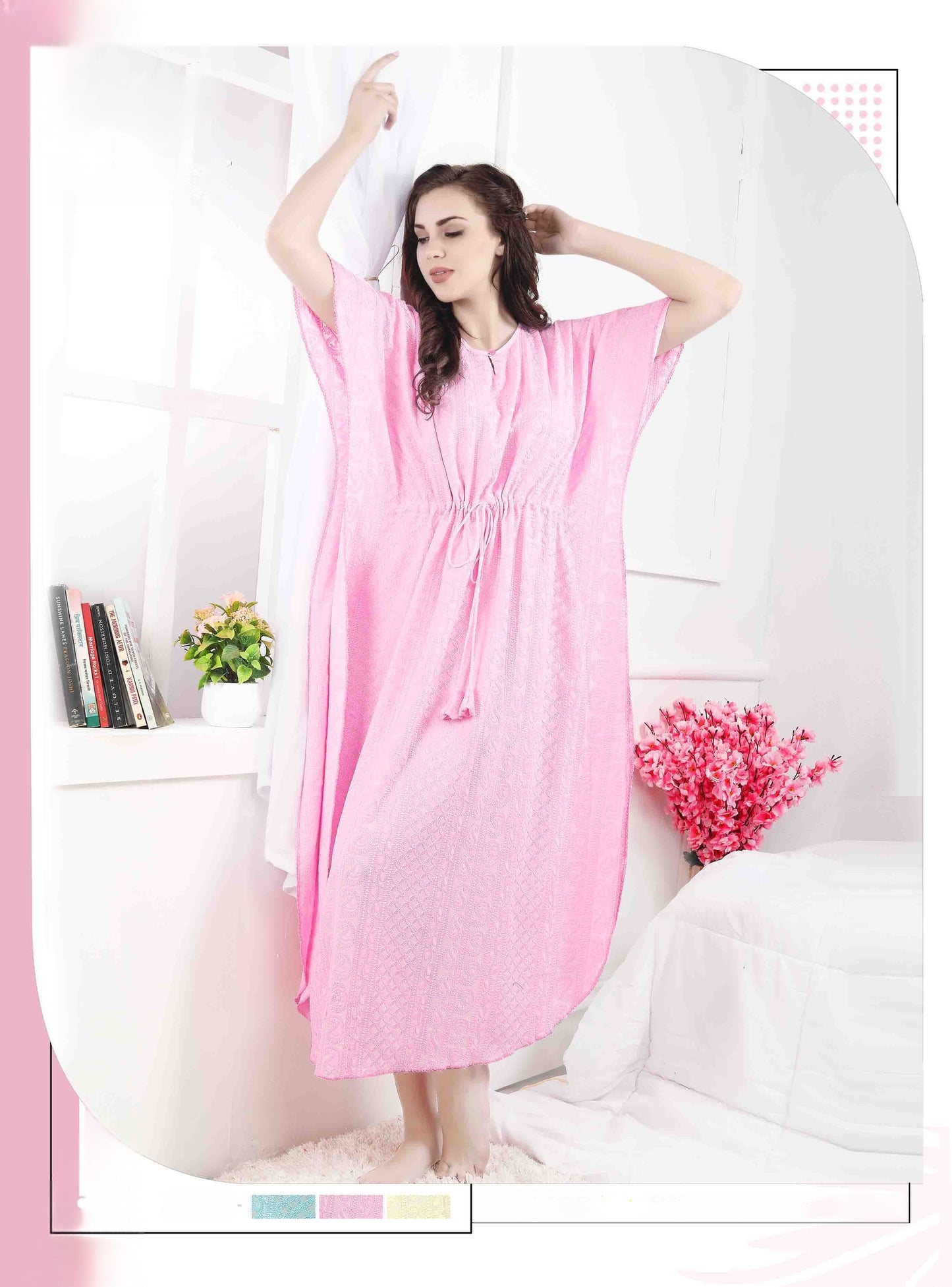 Luxe Lightweight Kaftan in Soothing Hues in soft, breathable fabric