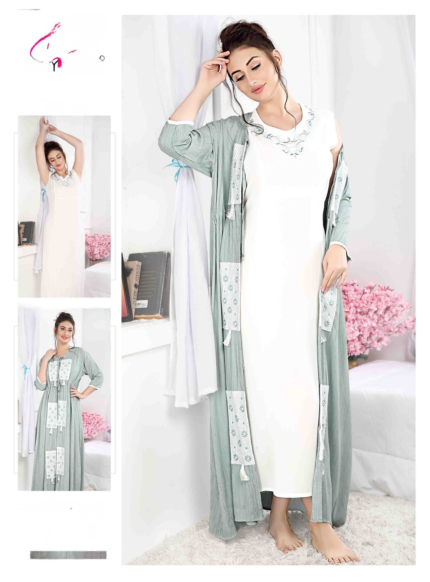 Airy Relaxed Fit Night Dress in soft, breathable fabric for nightwear