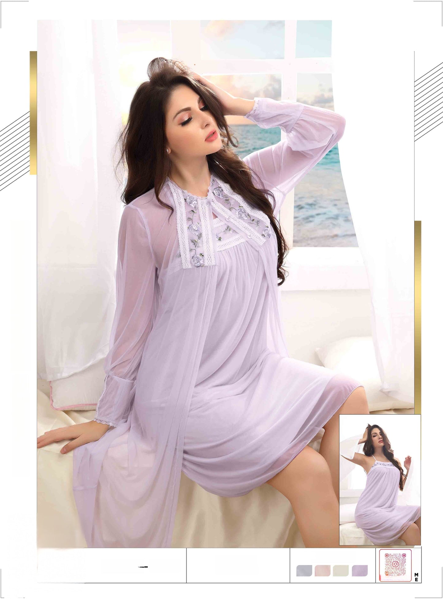 Soft Flow Nighty for Daily Relaxation in soft, breathable fabric for nightwear