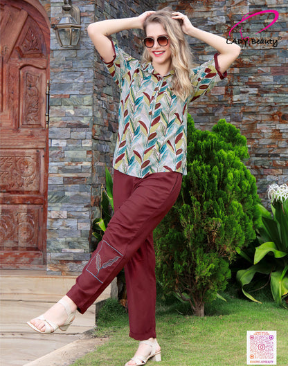 Women wearing Rustic Bloom printed co-ord set with relaxed stylish fit and earthy floral design
Premium women’s floral coord set in soft breathable fabric for casual and lounge wear
Stylish Rustic Bloom women coord set featuring nature-inspired print and comfortable fit
Elegant printed co-ord set for women perfect for travel, vacation, and everyday fashion
Casual lounge wear coord set with floral print and relaxed silhouette for women
Trendy women’s matching coord set with lightweight fabric and modern styl