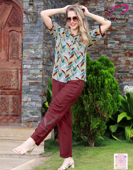 Women wearing Rustic Bloom printed co-ord set with relaxed stylish fit and earthy floral design
Premium women’s floral coord set in soft breathable fabric for casual and lounge wear
Stylish Rustic Bloom women coord set featuring nature-inspired print and comfortable fit
Elegant printed co-ord set for women perfect for travel, vacation, and everyday fashion
Casual lounge wear coord set with floral print and relaxed silhouette for women
Trendy women’s matching coord set with lightweight fabric and modern styl