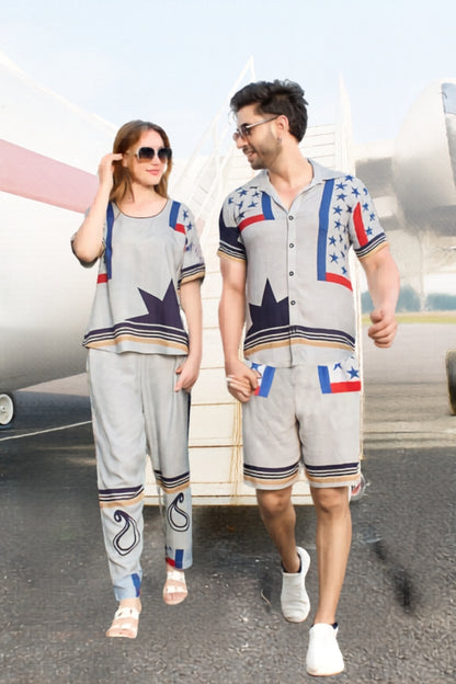 matching couple outfit co ord set his and hers casual travel wear
couple co ord set for men and women coordinated vacation and airport outfit
his and hers matching co ord set comfortable casual and travel wear
couple matching outfit relaxed fit co ord set for travel and outings
men and women matching co ord set stylish couple casual wear outfit
coordinated couple outfit co ord set for vacation travel and everyday wear
