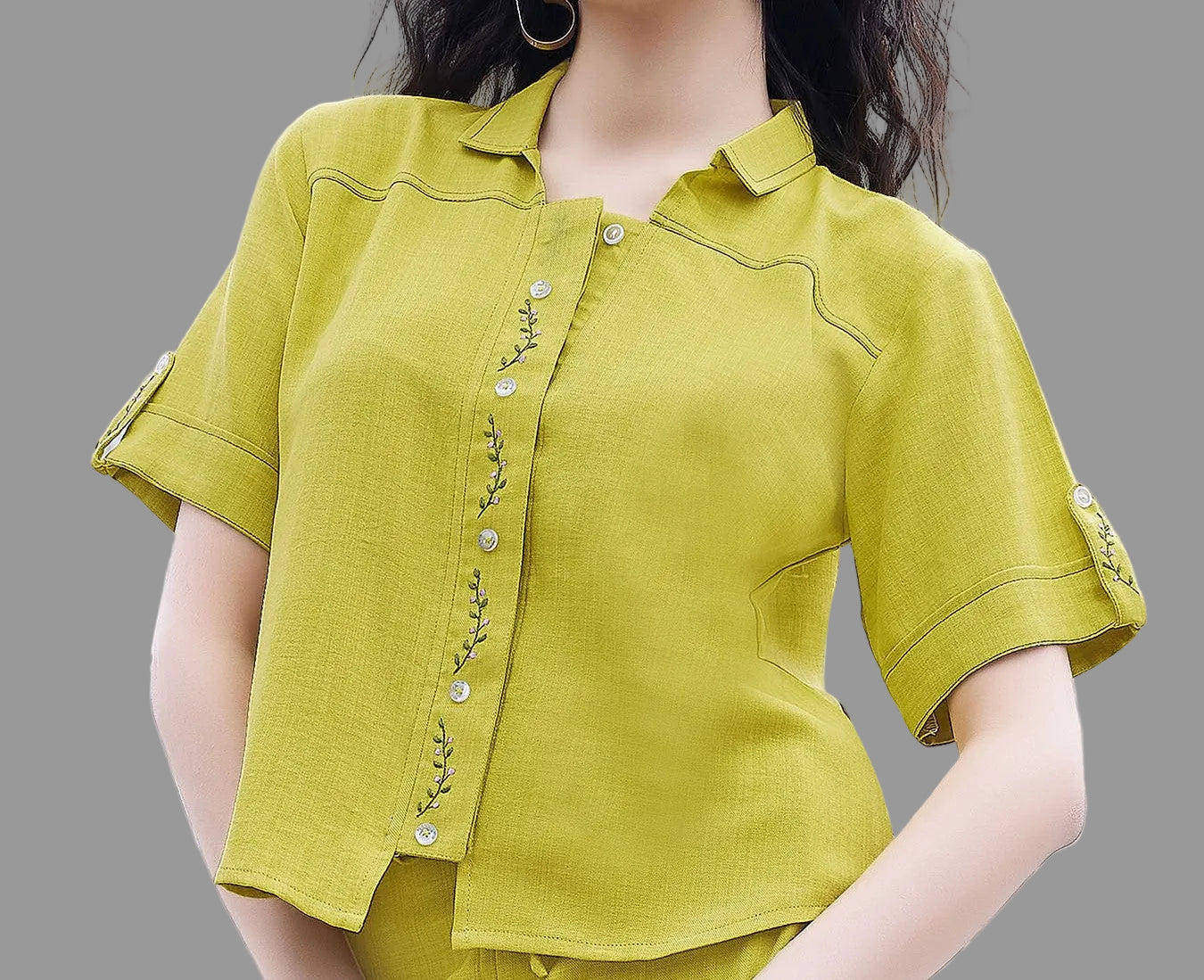 Women’s green travel linen Co-Ord Set – Premium Design & AllDay Comfort