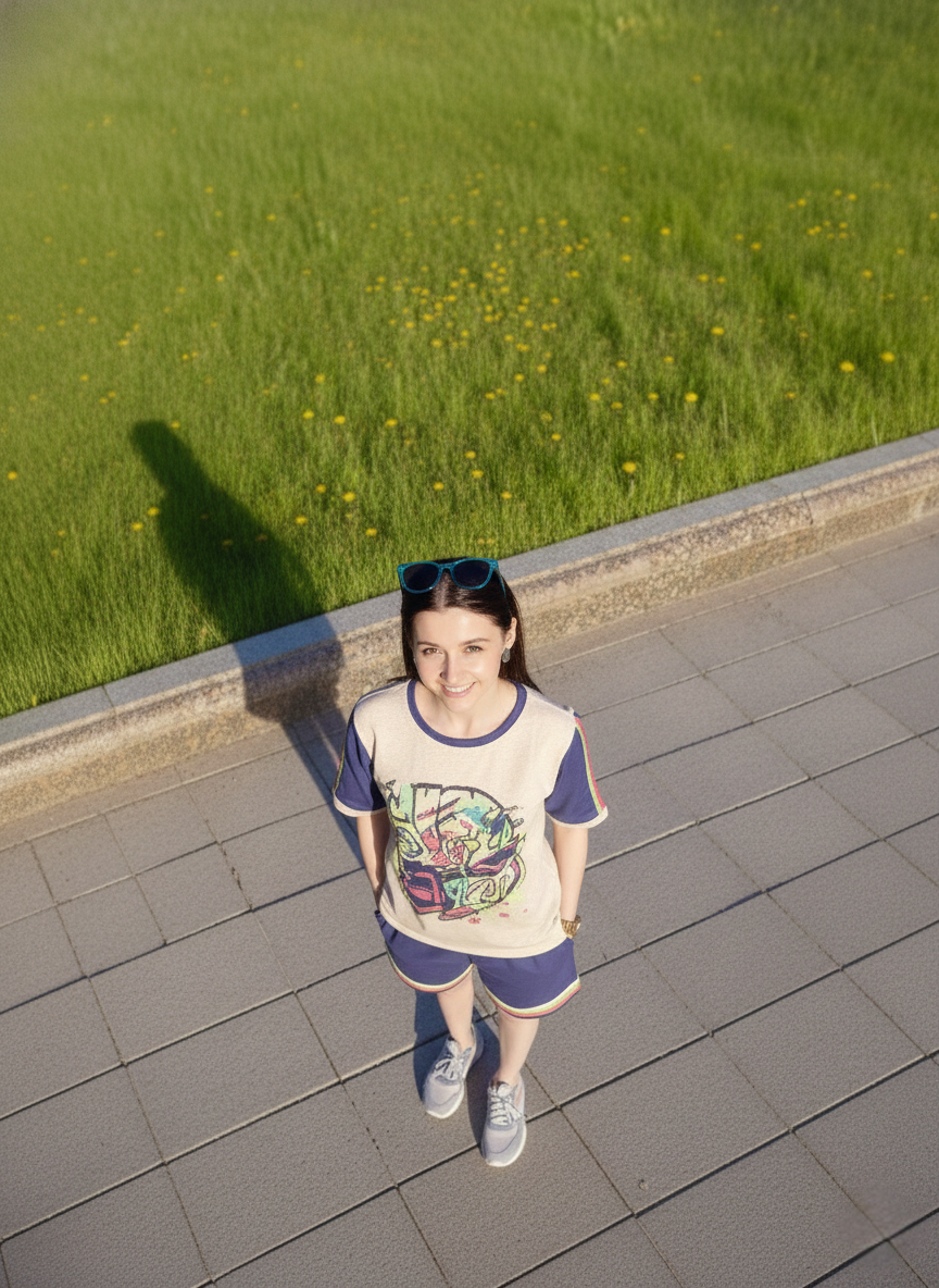 Muse Linen Co-Ord Set with Printed Top & Shorts – Summer Casual Wear