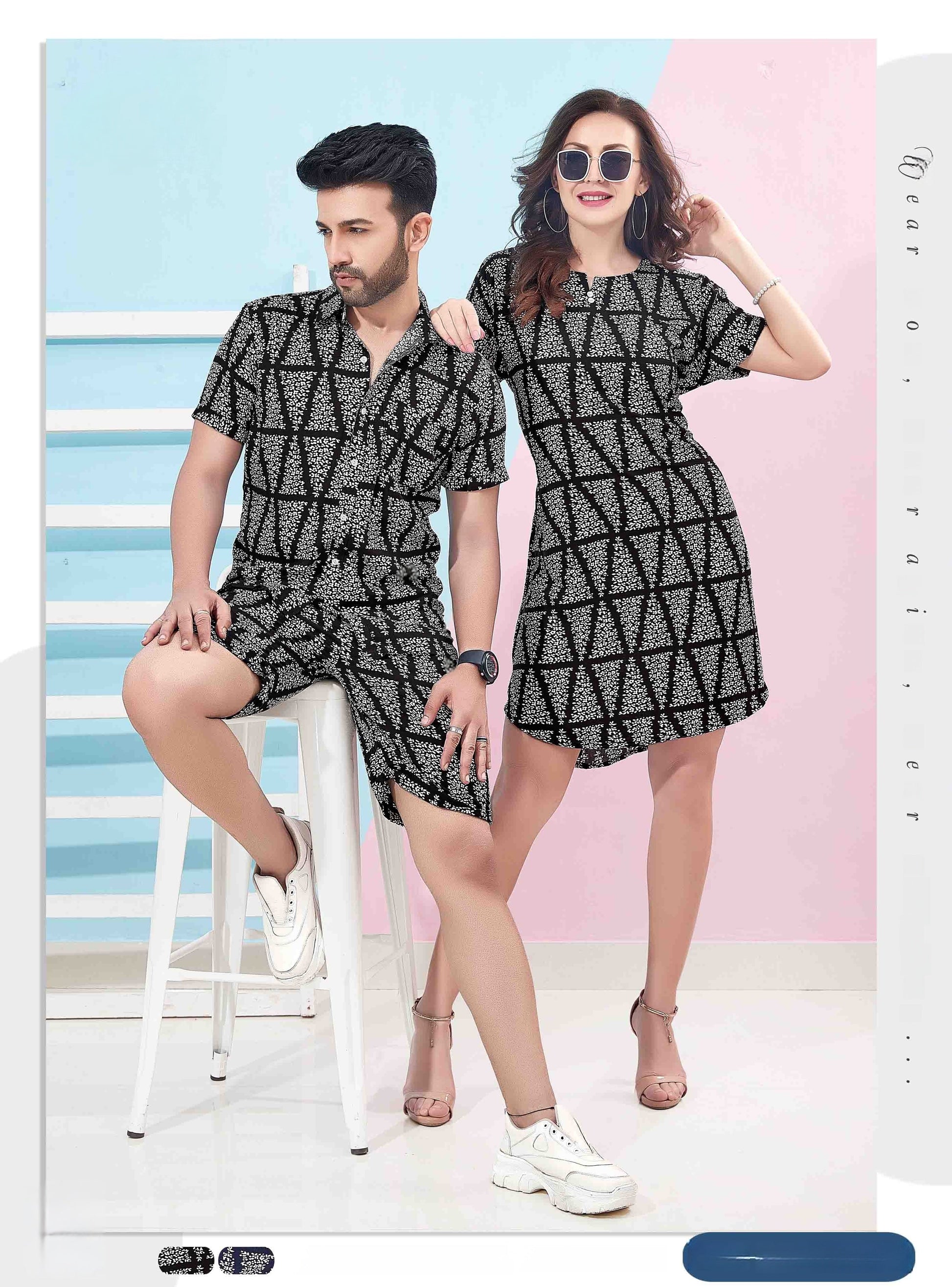 Minimal Luxe Couple Look in breathable couple wear style