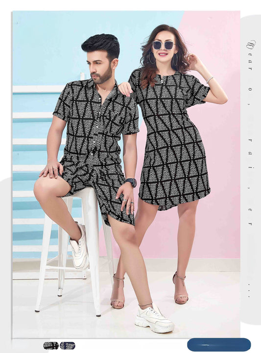 Minimal Luxe Couple Look in breathable couple wear style