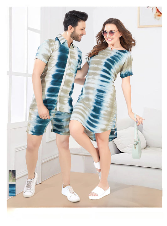 Luxe Statement Couple Outfits in breathable couple wear style