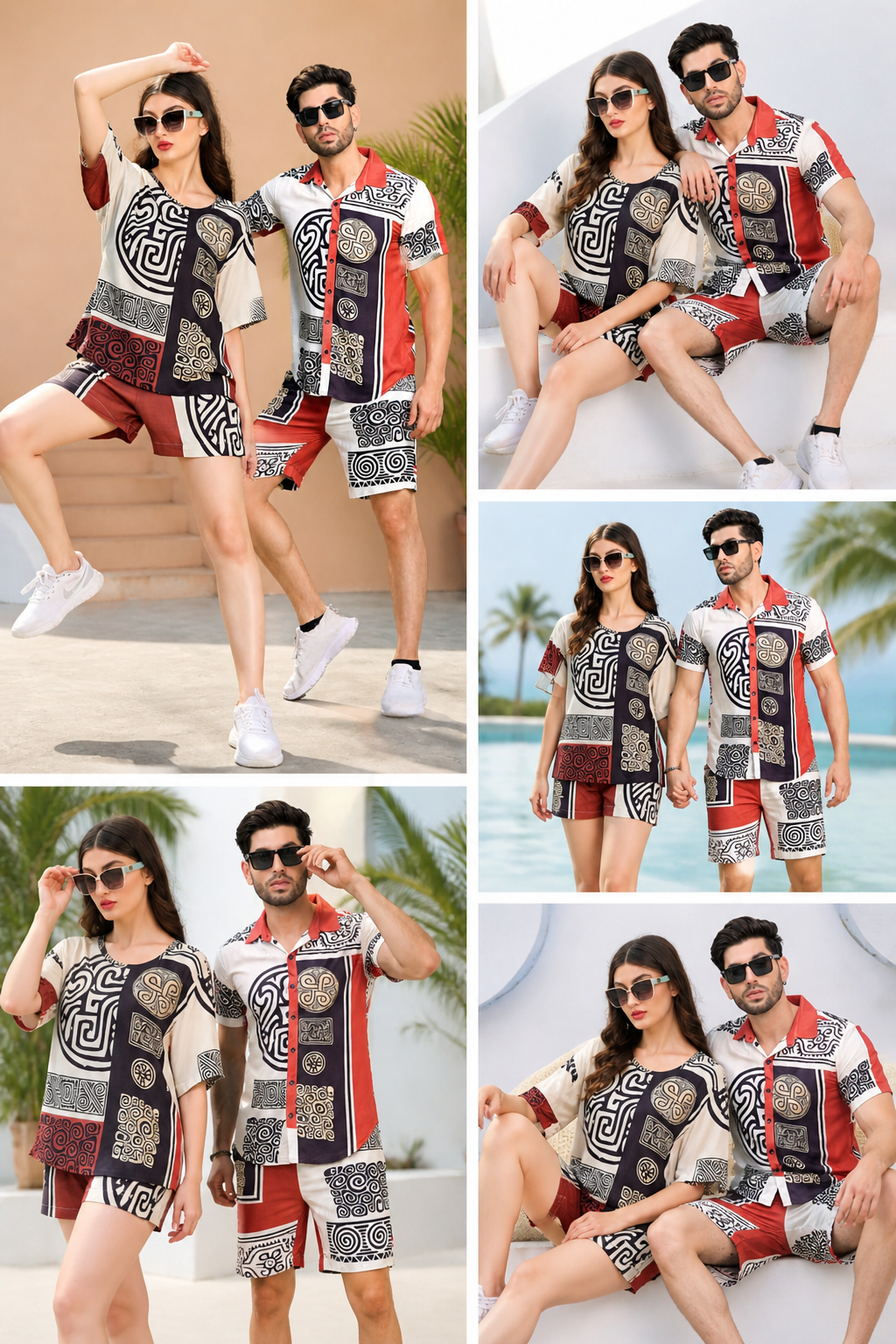 Nomad Vibe Couple Co-Ord Set – Matching Vacation Outfit for Men & Women