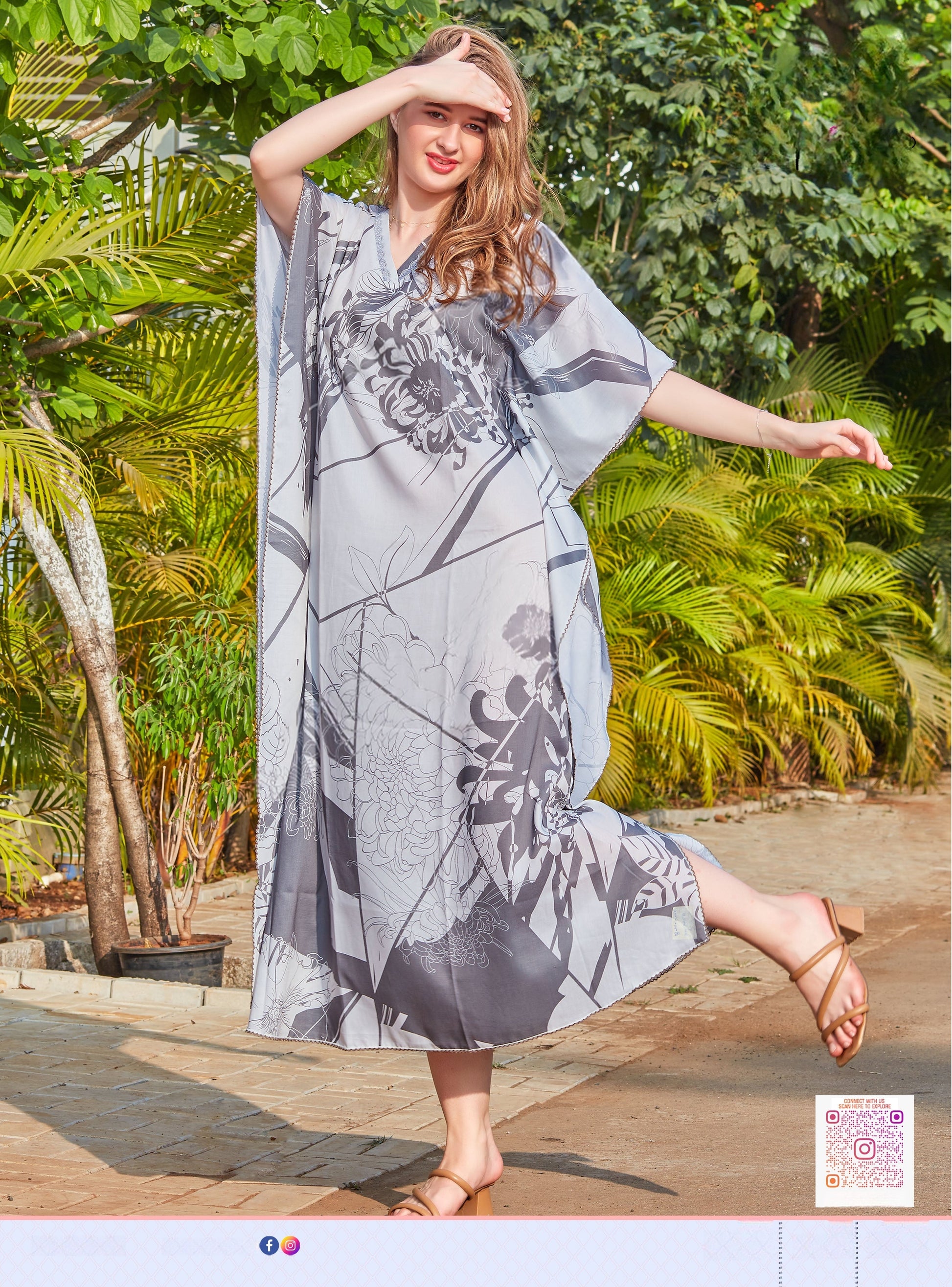 Blissfully Light Luxe Kaftan in soft, breathable fabric