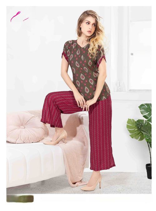 Co-ord Set 7809 in Maroon