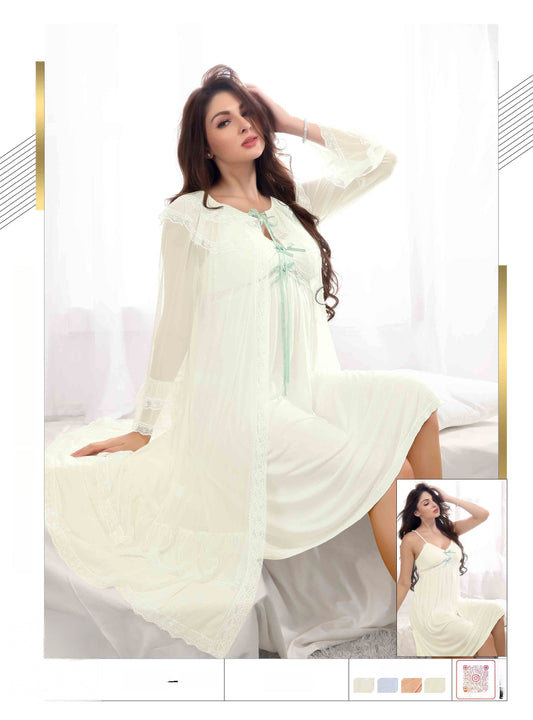 Ultra-Breathable Comfort Nighty in soft, breathable fabric for nightwear