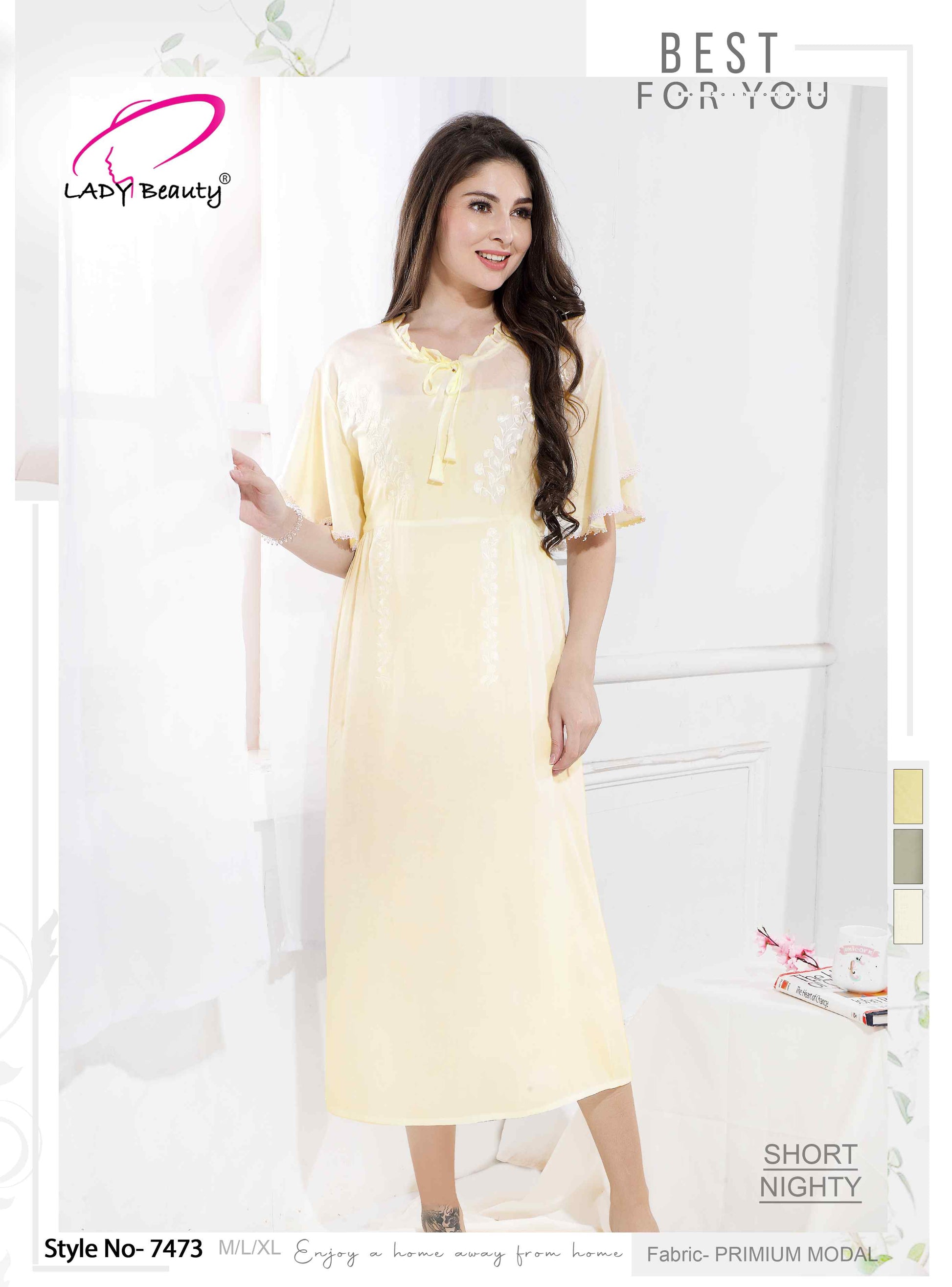 Short dress highlighting refined look and smooth design