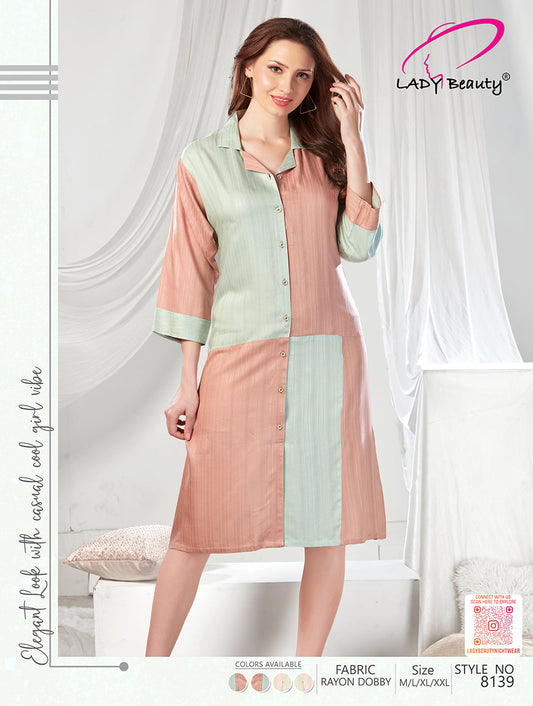 Short dress highlighting breathable texture and premium design