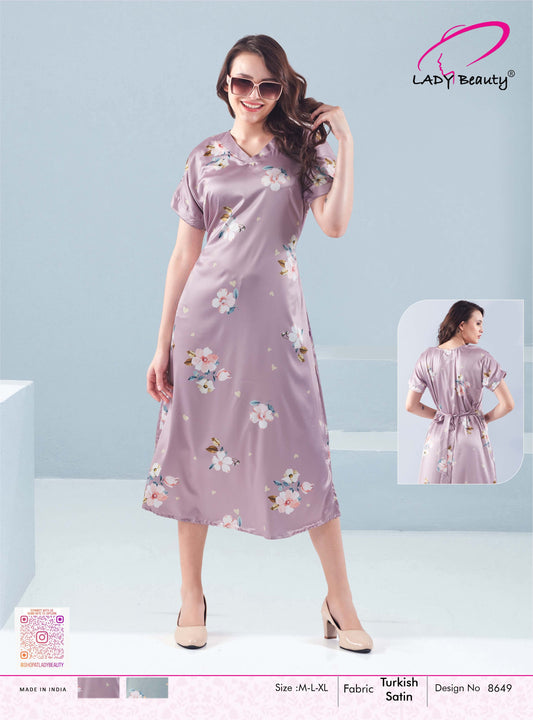 Short dress highlighting polished detailing and smooth design
