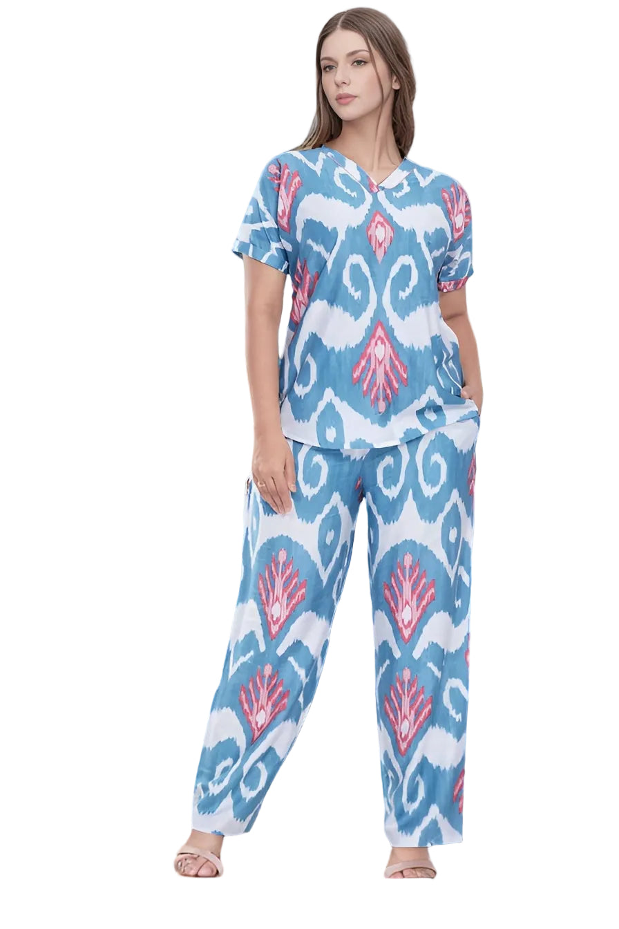 Ikat Print Co-Ord Set for Women – Everyday Comfort & Casual Wear