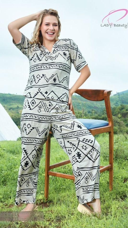 Abstract Print Co-Ord Set  for Women