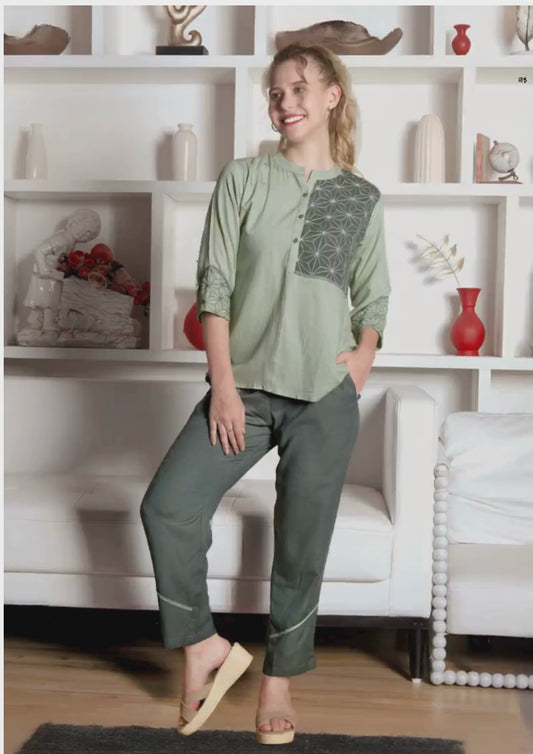 Olive Weave Co-Ord Set