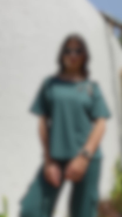 Olive Green Cargo Co-ord Set for Women | Lady Beauty