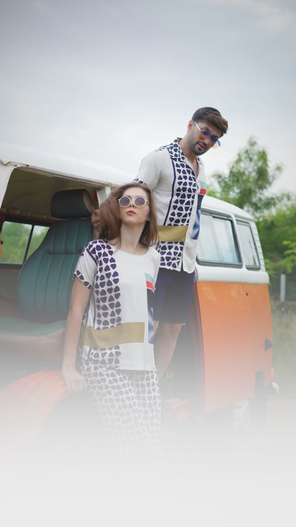 Turkish Cotton Printed Couple Co-Ord Set | Lady Beauty